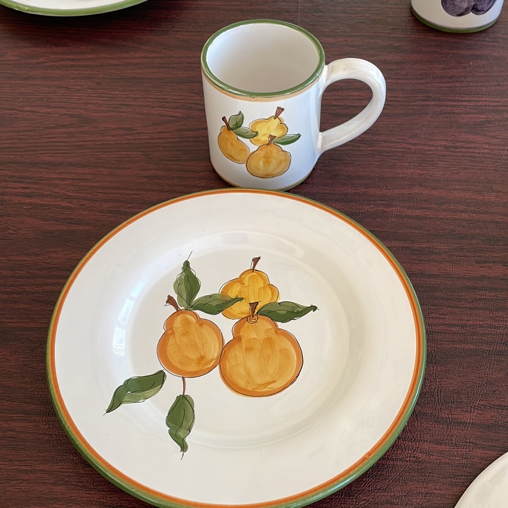 Fortebraccio Ceramiche Pear plate and mug